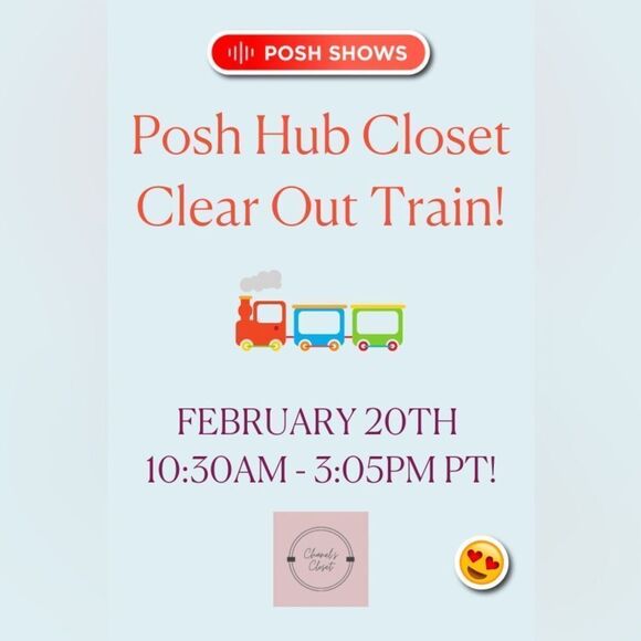 @_CHANELSCLOSET POSH HUB $5 CLEAROUT SHOW! THANK YOU FOR YOUR PURCHASE! 💓 - Picture 1 of 2